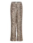 Pants In Leo Print - Petra Fit Bottoms Trousers Wide Leg Brown Coster ...