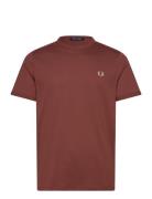 Ringer T-Shirt Tops T-shirts Short-sleeved Brown Fred Perry