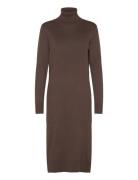 Milasz Roll Neck Long Dress Knelang Kjole Brown Saint Tropez