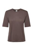 Wiley Tee Tops T-shirts & Tops Short-sleeved Brown Twist & Tango