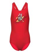 Adidas Disney Mickey & Friends Swim Suit Badedrakt Badetøy Red Adidas ...