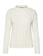 Turtle Neck Sw. L/S Tops Knitwear Jumpers Cream United Colors Of Benet...