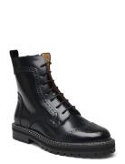 Boots - Flat - With Laces Shoes Boots Ankle Boots Laced Boots Black AN...