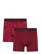 Cotton Stretch Boxer 2P Boksershorts Red Björn Borg