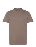 Institutional Tee Tops T-shirts Short-sleeved Brown Calvin Klein Jeans