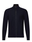 Avac_Fz Tops Knitwear Full Zip Jumpers Navy BOSS