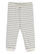 Striped Cotton Trousers Bottoms Trousers Grey Mango