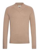 Bs Douglas Regular Fit Knitwear Tops Knitwear V-necks Beige Bruun & St...