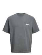 Jorvermont Wash Tee Ss Crew Neck Tops T-shirts Short-sleeved Grey Jack...