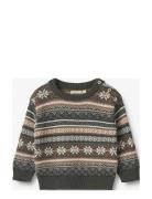 Knit Pullover Knud Tops Knitwear Pullovers Brown Wheat