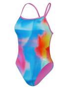 Womens Allover Digital Vback Sport Swimsuits Multi/patterned Speedo