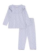 Printed Long Pyjamas Pyjamas Sett Blue Mango