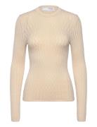 Slfcabala Ls Knit O-Neck Tops Knitwear Jumpers Cream Selected Femme