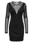 Onlbecki Ls Mix Bodycondress Wvn Kort Kjole Black ONLY