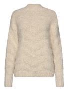 Ihadeline Ls Tops Knitwear Jumpers Cream ICHI