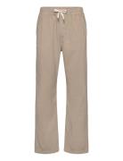 Elastic Waist Corduroy Pants Bottoms Trousers Casual Beige Lindbergh