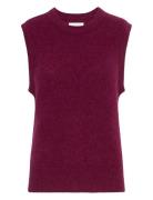 Mschhope Vest Vests Knitted Vests Burgundy MSCH Copenhagen