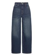 Trw-Kaia Slung Jeans Wash Riverside Bottoms Jeans Wide Blue Tomorrow