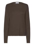 Lr-Ika Tops T-shirts & Tops Long-sleeved Brown Levete Room