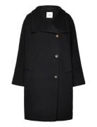 Slrubie Coat Ullfrakk Frakk Black Soaked In Luxury