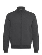 H-Eltorno Tops Knitwear Full Zip Jumpers Black BOSS