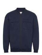 Relaxed Sweat Bomberjacket Bomberjakke Jakke Navy Tom Tailor