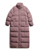 Maxi Longline Puffer Jacket Fôret Kåpe Purple Superdry