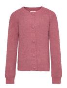 Jacket Quilted Aop Tops Knitwear Cardigans Pink Minymo