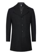 Bs Portmore Slim Fit Coat Ullfrakk Frakk Black Bruun & Stengade