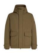 Rockie Down Hooded Jacket Ullfrakk Frakk Khaki Green Tommy Hilfiger