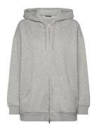 Over D Hoodie Tops Sweat-shirts & Hoodies Hoodies Grey Monki