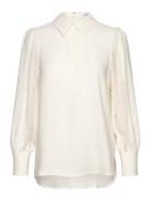 Renata Tops Blouses Long-sleeved Cream Reiss