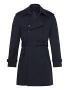 Water-Repellent Trench Coat With Belt Trench Coat Kåpe Navy Mango