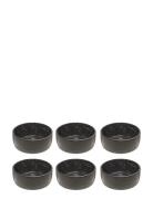 Raw Nordic Black - Bowl D13,5 X H6 Cm 6 Pcs Home Tableware Bowls Break...