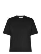 Perfect Boxy T-Shirt Tops T-shirts & Tops Short-sleeved Black Weekday