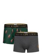 Stretch Cotton Trunk 2-Pack Boksershorts Green Polo Ralph Lauren Under...