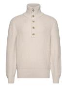 C-Emaximo Tops Knitwear Half Zip Jumpers Cream BOSS