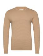 Bhredhill Crew Neck Knit Noos Tops Knitwear Round Necks Beige Blend