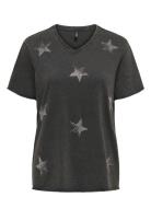 Onllucy Life Star S/S V-Neck Cs Top Tops T-shirts & Tops Short-sleeved...