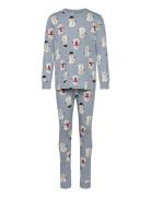 Pyjama Winter Fun Pyjamas Sett Blue Lindex