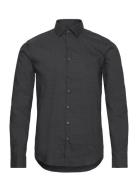 Ed Dobby Slim Shirt Tops Shirts Business Black Calvin Klein