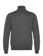 Kaden Merino Turtle Neck Tops Knitwear Turtlenecks Grey J. Lindeberg