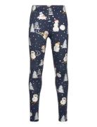 Leggings Snowman Aop Bottoms Leggings Navy Lindex