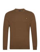 Cotton Merino Crew Neck Jumper Tops Knitwear Round Necks Brown Lyle & ...