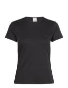 Liquid Touch C-Nk Top Ss Tops T-shirts & Tops Short-sleeved Black Calv...