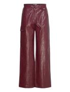 Nuvin Bottoms Trousers Leather Leggings-Bukser Burgundy Baum Und Pferd...