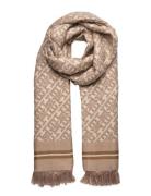 Th Monoplay Jacquard Scarf Accessories Scarves Winter Scarves Beige To...