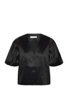 Christa Jacket Tops Blouses Short-sleeved Black A-View