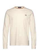 Twin Tipped T-Shirt Tops T-shirts Long-sleeved Cream Fred Perry