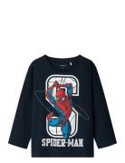 Nmmnitin Spider Nreg Ls Top Noos Mar Tops T-shirts Long-sleeved T-shir...